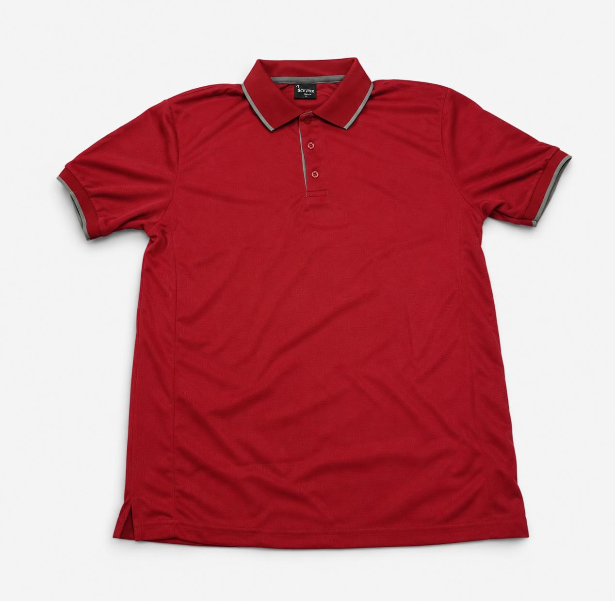 Polo roja con ribete